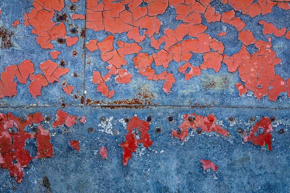 Washington State-Port Townsend-Fort Worden State Park Rusty metal of old metal boat